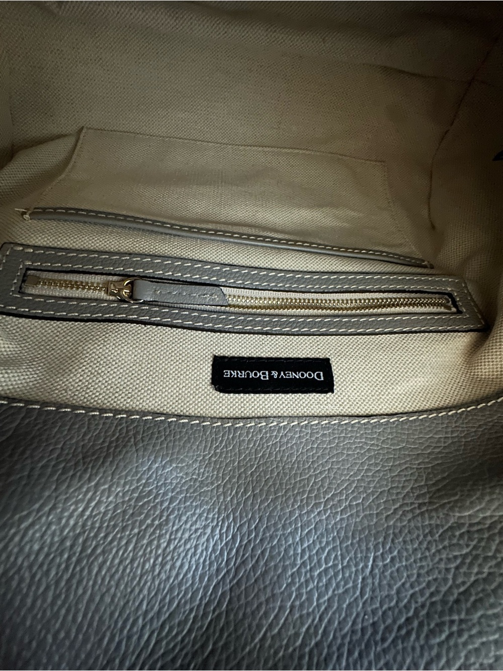 Dooney & Bourke Satchel 30 Grey Sorrento Leather With Pocket NWT $508 MSRP - Picture 7 of 16